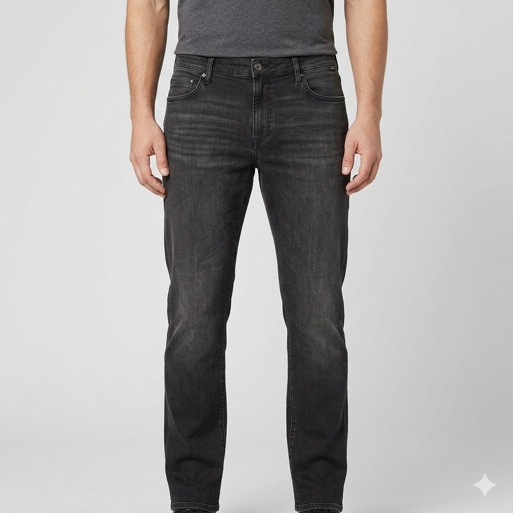 Mavi Jake Slim Leg Black Faded Comfort Stretch Denim Jeans 40/34
